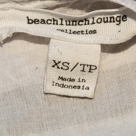 BeachLunchLounge Olive Green Striped Linen Dress XS - Picture 8 of 10